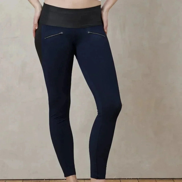 Aday Navy Blue Throw it Higher Leggings Pockets Size Small - Picture 3 of 9